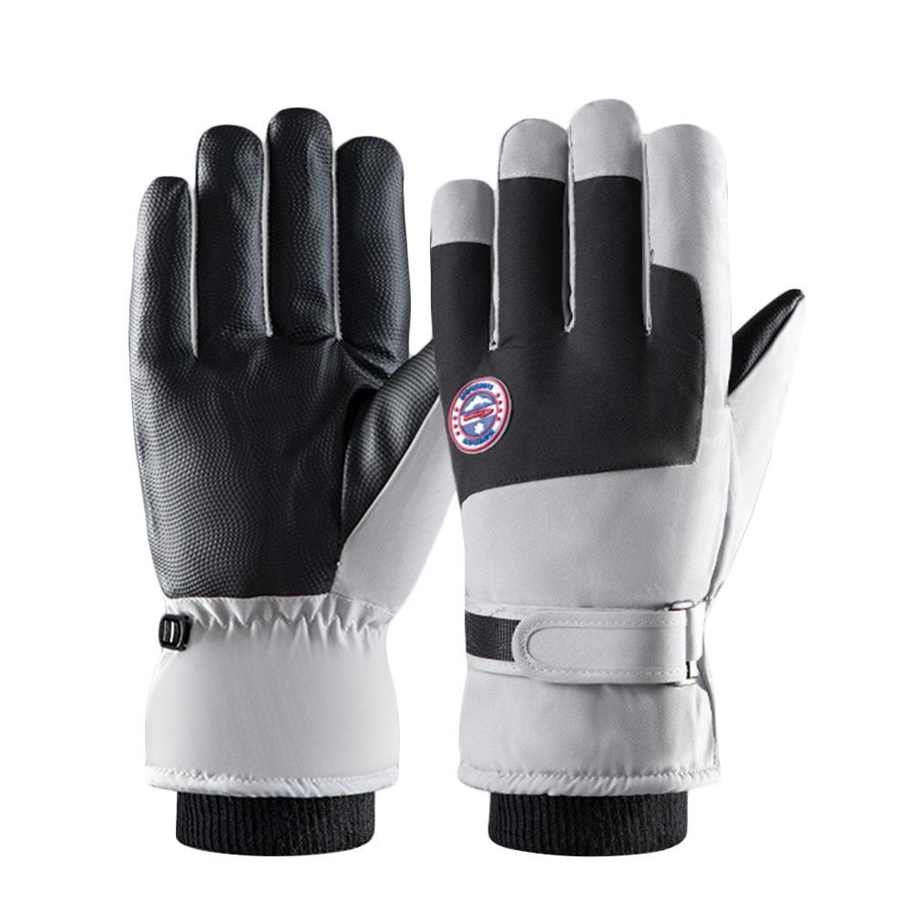 Velvet Cycling Gloves Waterproof Hands Cover Elegant Winter Skiing Gloves  Outdoor