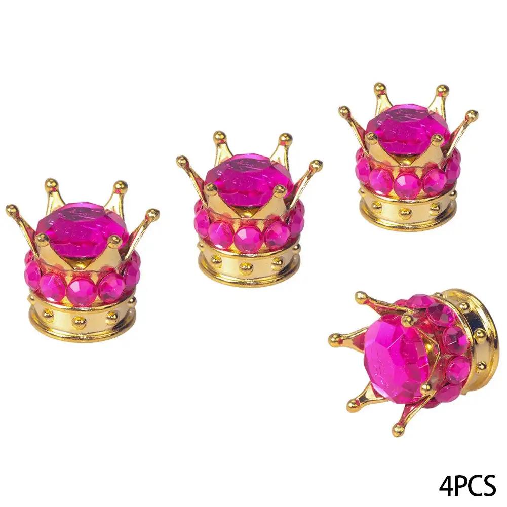 4 шт. колпачки для вентилей шин автомобиля с блестящими кристаллами и стразами, хромированные колпачки для шин автомобиля, аксессуары