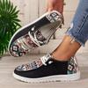 Fashion Canvas Loafers 2025 Women's Spring and Summer Flat Casual Shoes Comfortable Women's Cloth Shoes