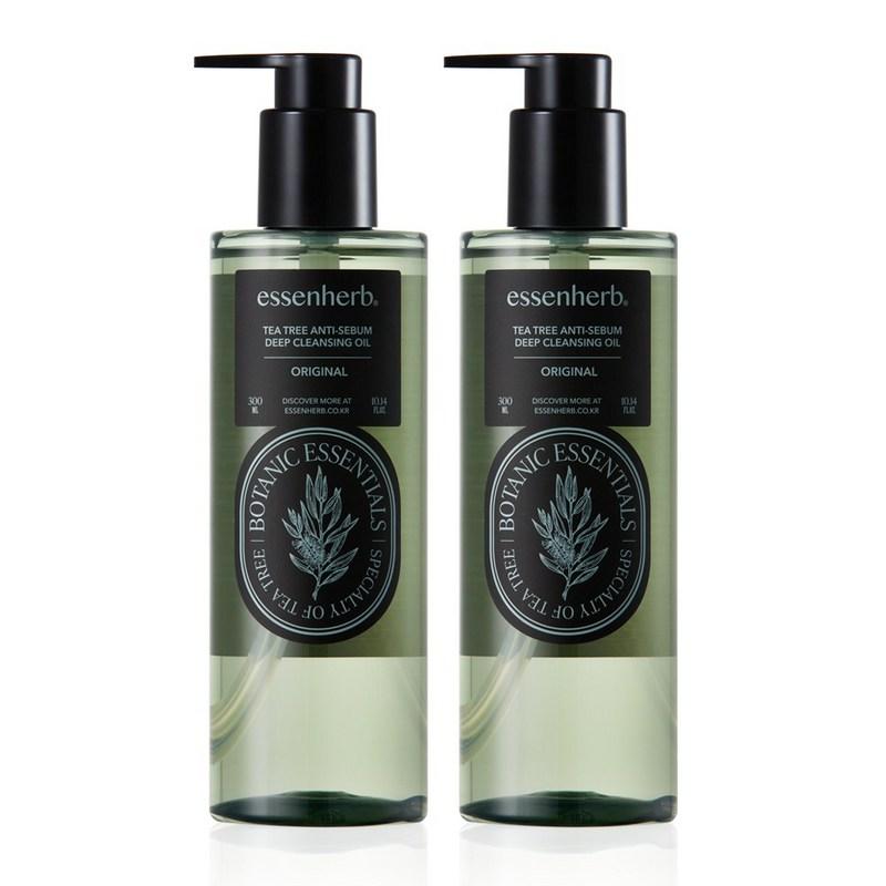 Масло для глубокого очищения Essenherb с маслом чайного дерева против кожного сала, 300 мл, 2 шт.