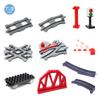 Big Size Block Bricks Train Tracks  Traffic Stop Lights Straight Duploes Black Accessories Diy Hot Toys For Children Baby Gift