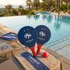 Jeu de raquettes de plage - FERRY JOUETS - Produit officiel Équipe de France FFF - 2 raquettes 37 cm - Balle incluse - Bleu/rouge