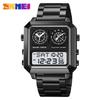 Moment Beauty Men's Watch Square Business Electronic Watch Dual Movement Multifunctional Sports Luminous Waterproof Electronic Watch