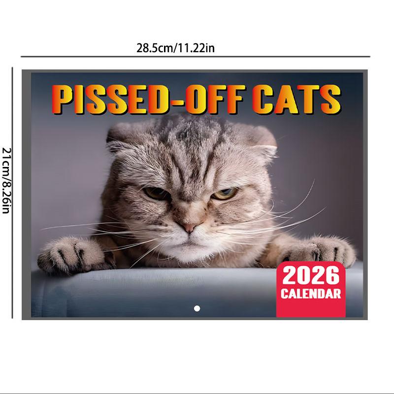 Настенный календарь 2026 Толстый материал Украшение для дома и офиса Месячный календарь Лунный календарь Легкий и удобный Отрывной