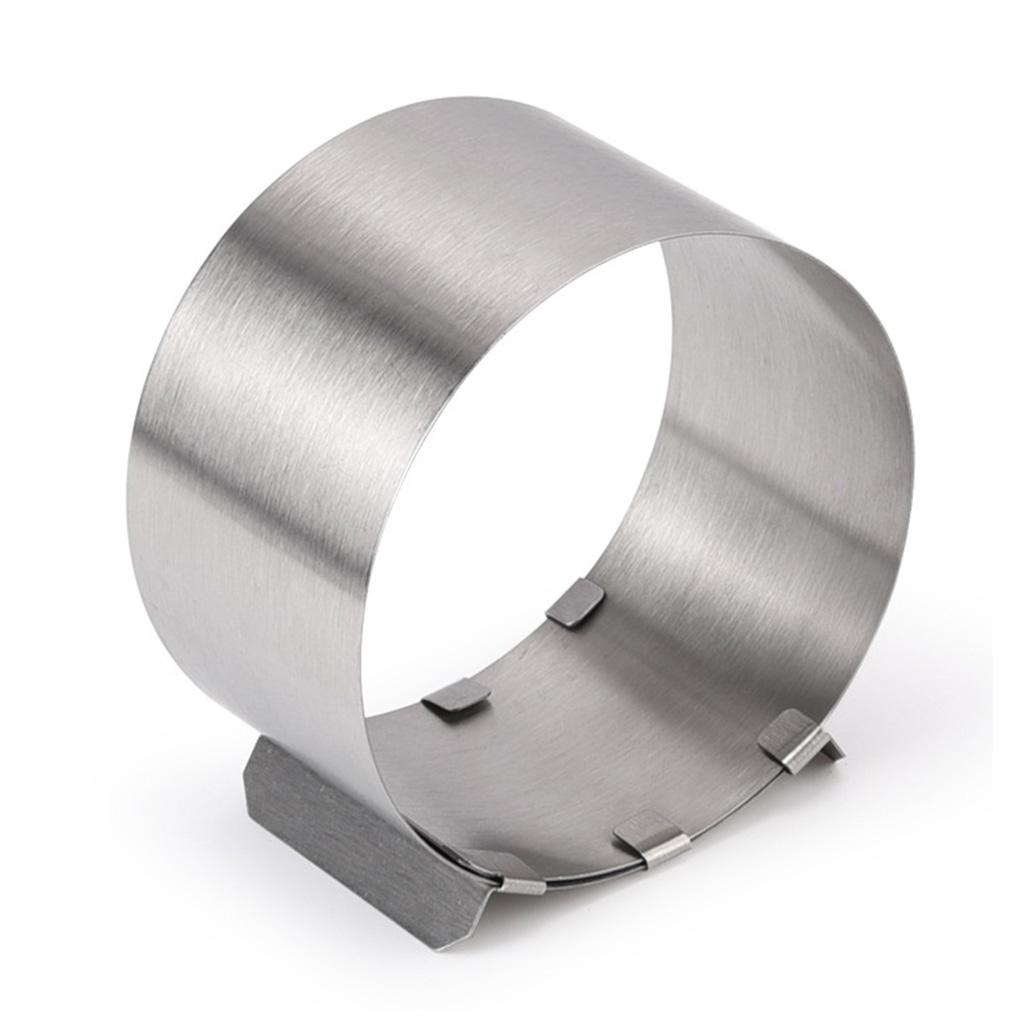 Stainless Steel Round Shape Mousse Baking DIY Pastry Ring Mold Round Adjustable Exquisite Children's Day Baking Gift