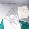 Deli Transparent Equilateral Triangle Ruler Set, 33cm Drafting Square