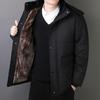 Men's Winter Large Size Hooded Warm Jacket Winter Thickened Snow Windproof Warm Jacket