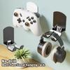 Multifunctional Wall Mount Headphone Hanger Foldable Under Desk Headset Holder  Gaming Accessories