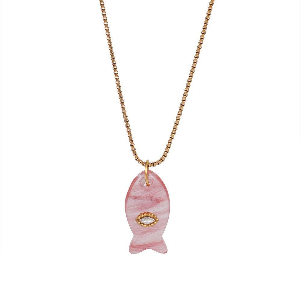 Bohemia Fish Pendant Necklace Jewelry Childishness Chain Choker Ocean Style Beach Choker  Summer