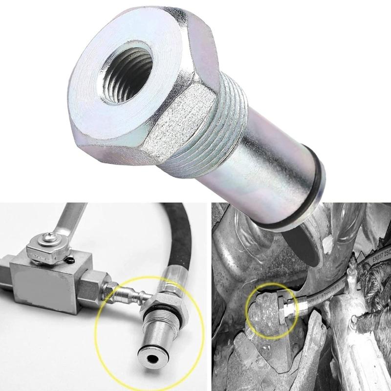 Oil Rail Adapter with 6.0 High Pressure Oil Pump IPR Valves Air Test Fitting Tool for 6.0L Engine