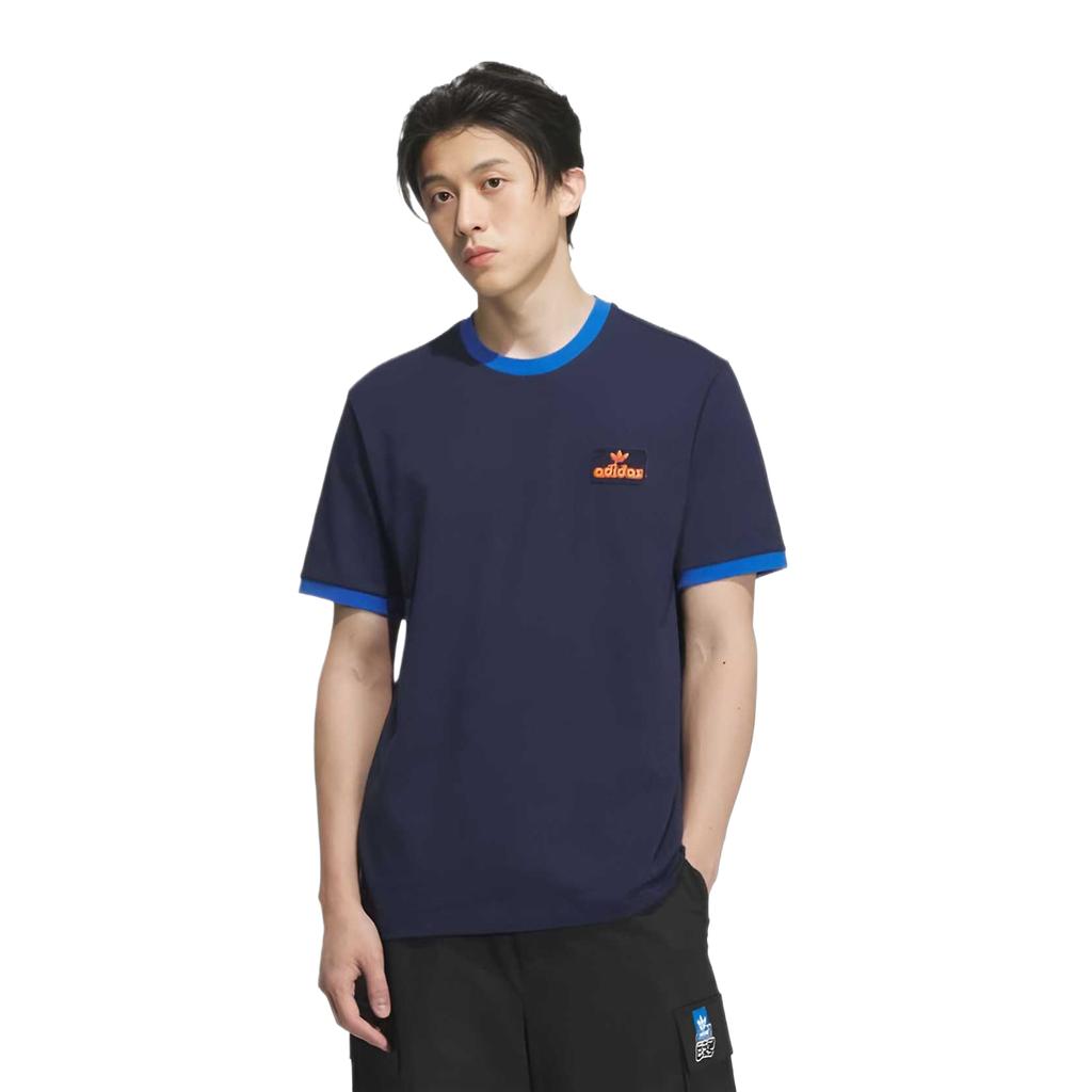 adidas Оригинальные Adizero Aruku Удобная простая универсальная повседневная футболка с коротким рукавом для мужчин, топы темно-индиго JX2637