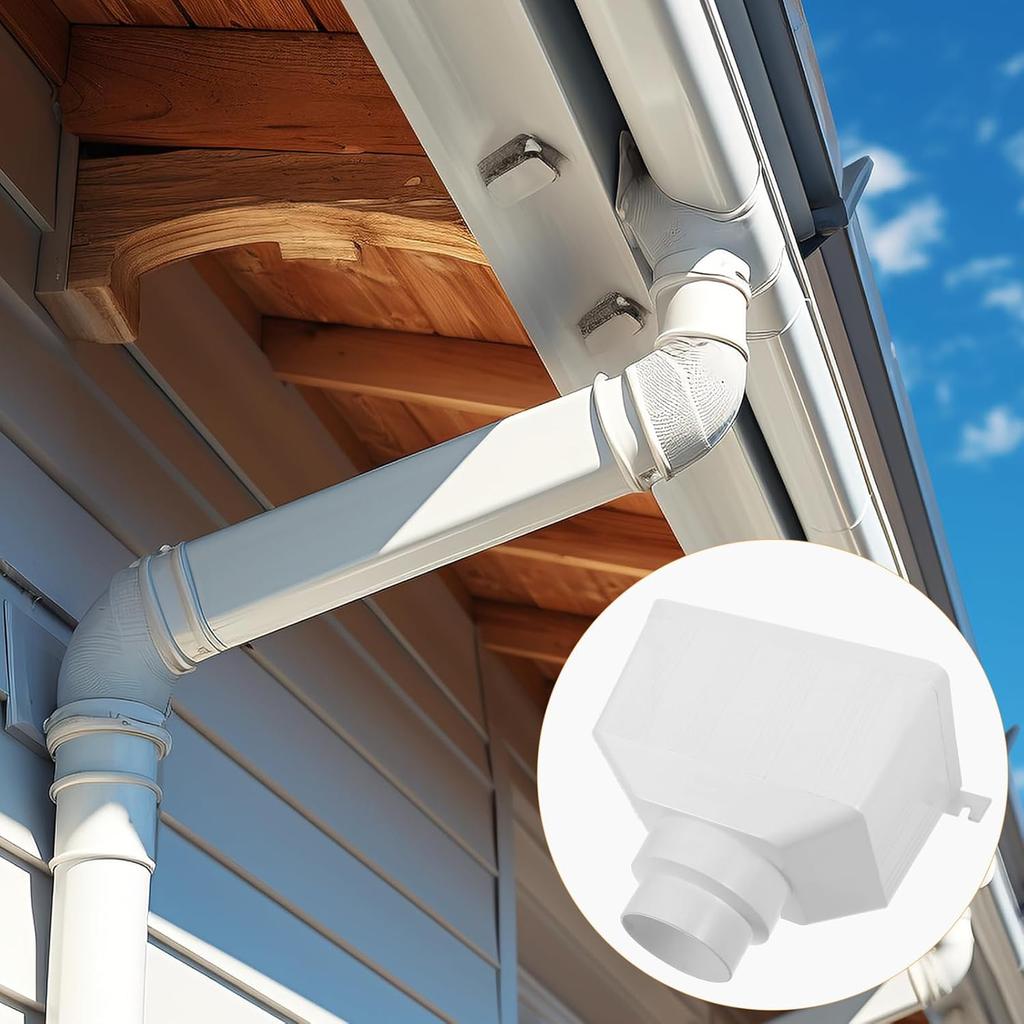 DOITOOL Соединитель желоба, Адаптер водосточной трубы, Удлинители водосточной трубы, Отвод водосточной трубы, Универсальный переходник для водосточной трубы к водосточной трубе