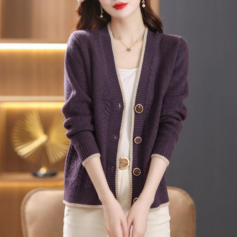 Весенне-осенний короткий свитер, пальто, женский свитер 2023, свободный вязаный кардиган в стиле вестерн, верхняя одежда, свитер с длинными рукавами, женские топы