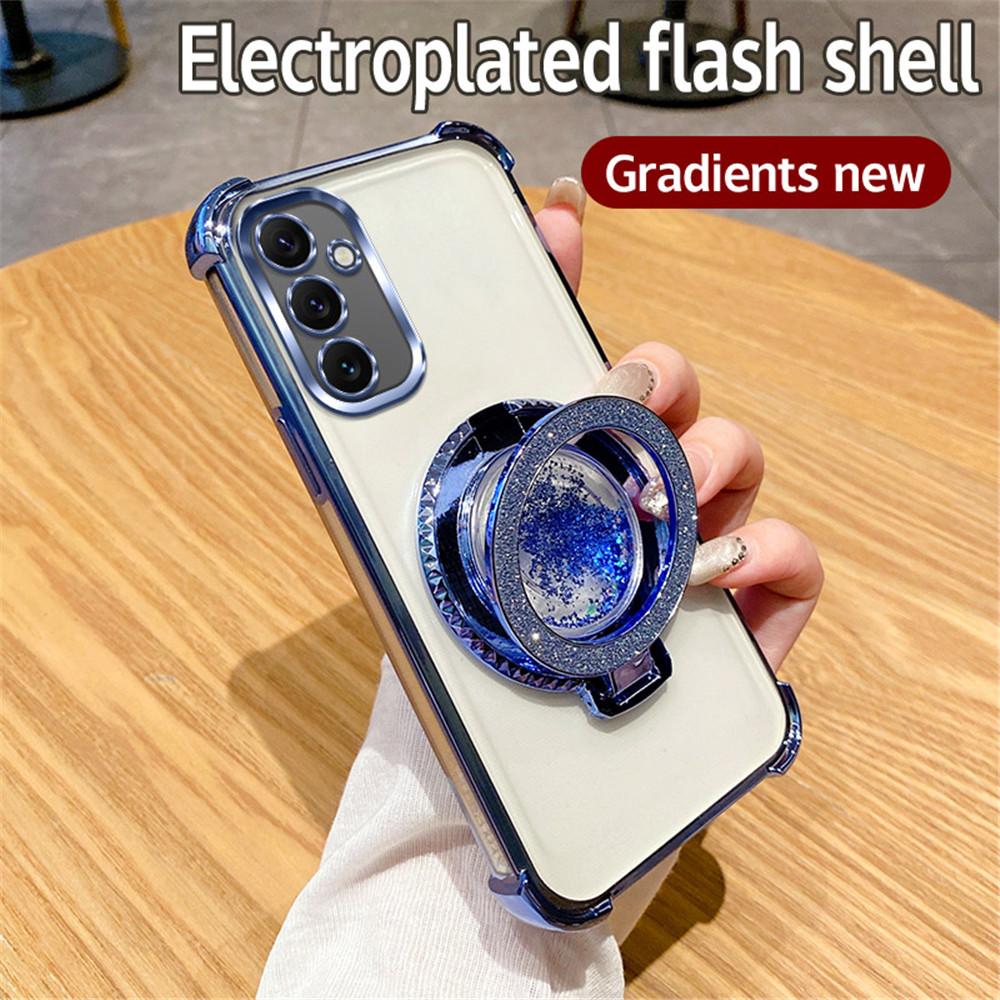 Чехол для телефона Quicksand Glitter с магнитной подставкой для Samsung A15 A25 A35 A55 A54 A34 A14 A24 A13 A53 A23 A33 A32 A52 A51, мягкий чехол