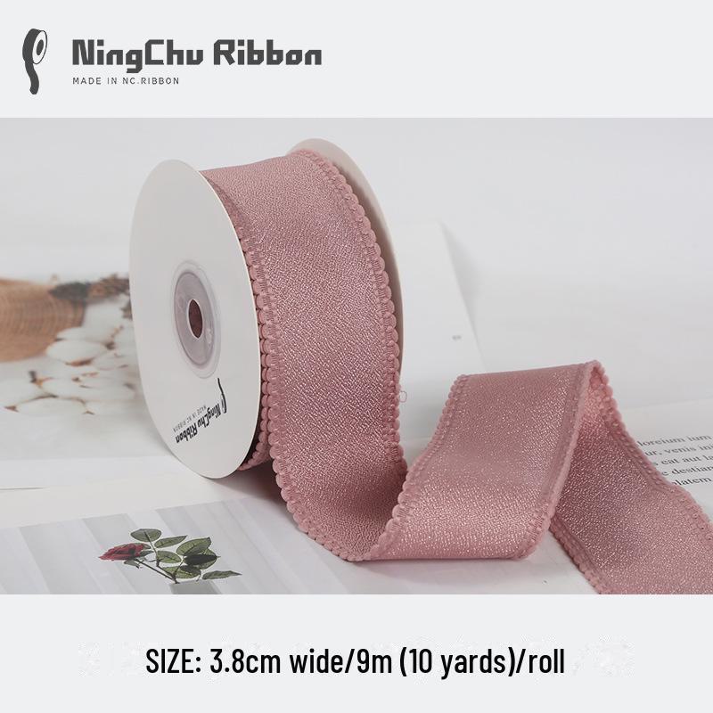 4 см хлопковая кружевная лента с пузырьками и жемчугом для самостоятельной упаковки подарков и бантов ручной работы