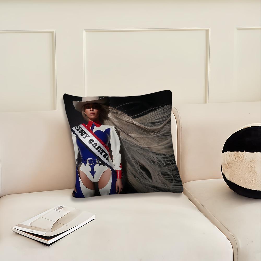 B-beyonce Певица Cowboy Carter Наволочка Подушка Декор Комната Дом Диван Гостиная Офис Авто Нордик Простота