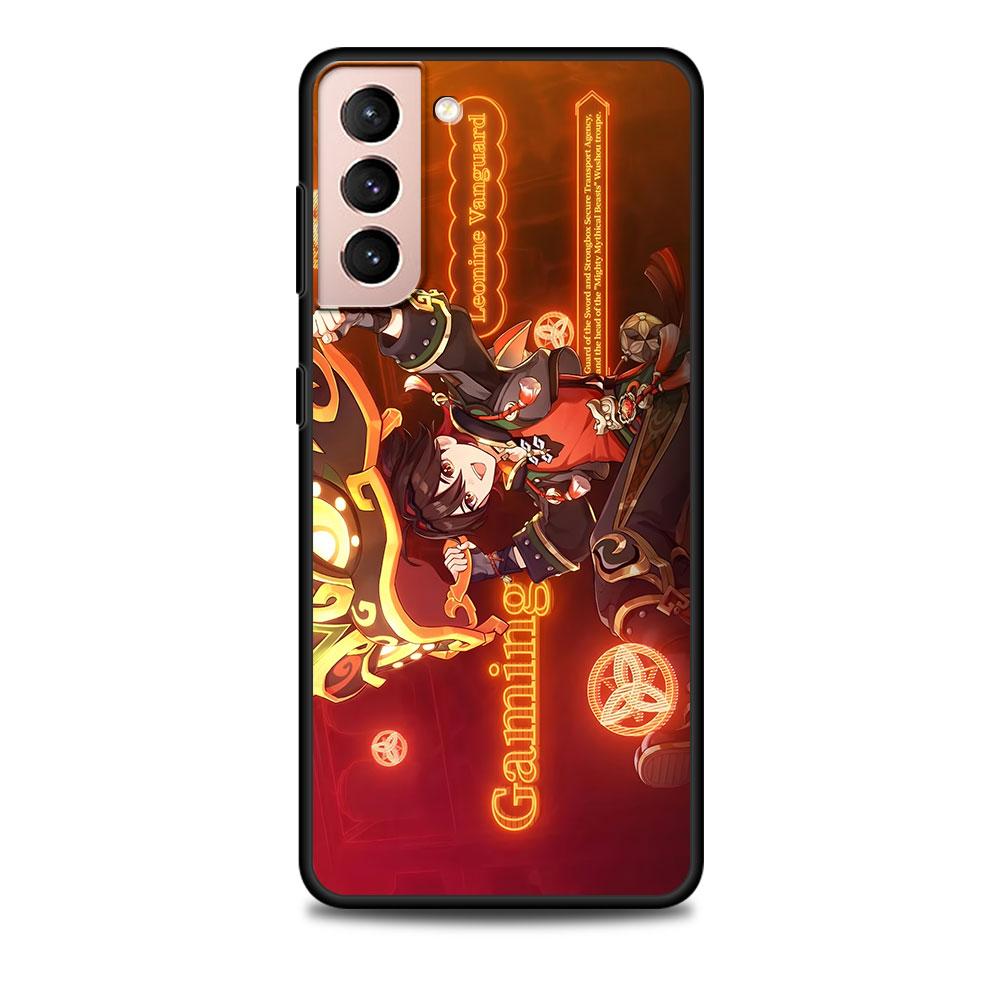 Чехол Gaming Genshin Impact для Samsung Galaxy S23 S21 S22 S20 FE S9 S10 S24 Ultra S10e S9 Plus, мягкий черный чехол-бампер из ТПУ