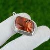 Sterling Silver Red Snakeskin Jasper Gemstone Birthday Wedding Pendant Jewelry