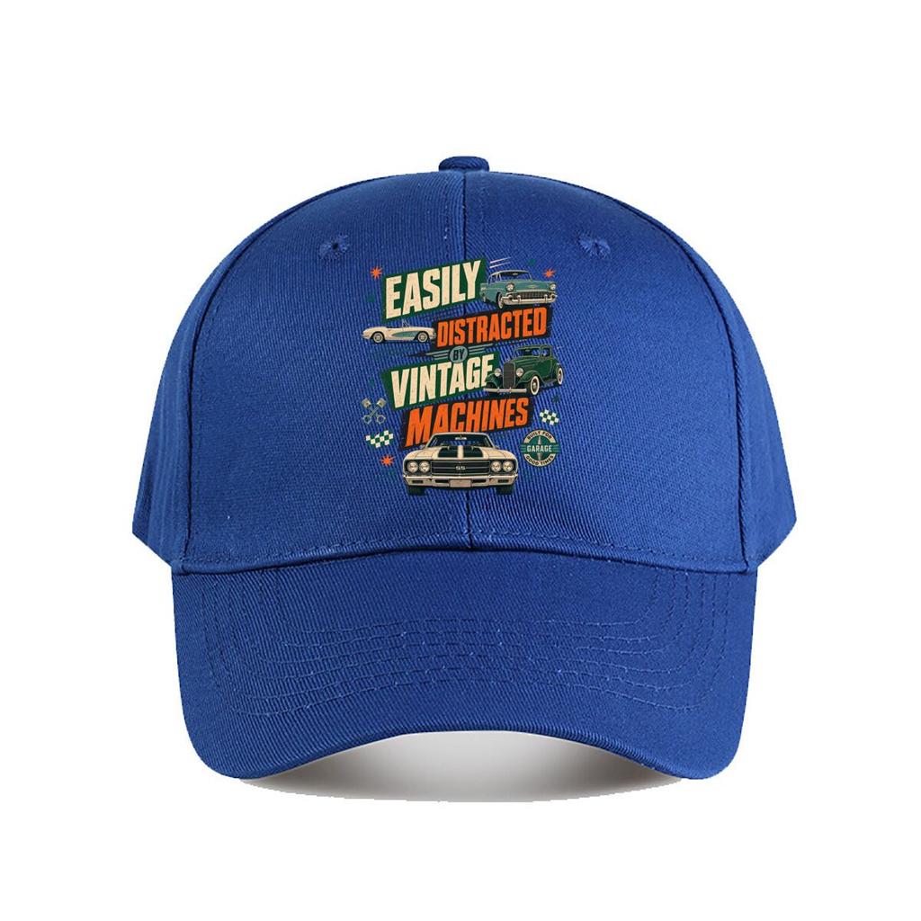 Distracted By Vintage Muscle Machine Baseball Cap Fashion Outdoor Sports Sunhat Unisex Snapback Cap Womens