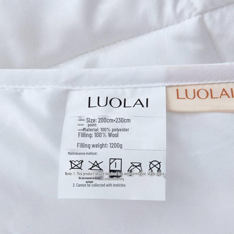 Зимнее одеяло Luolai из 100% австралийской шерсти