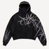 Mens Vintage Distressed 3D Printed Star Floral Oversized Hoodie Casual Streetwear Sweatshirt