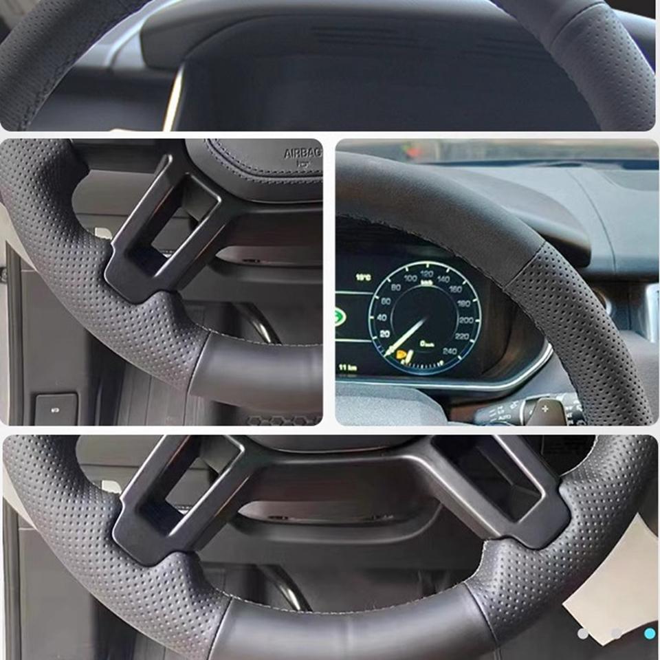Hand Braid Car Steering Wheel Cover For BMW M Sport 3 5 Series E46 E39 M3 M5 Black Perforated Leather red blue line blue strip