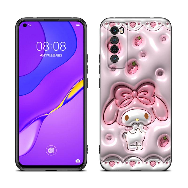 Милый черный силиконовый чехол My Melody для телефона Huawei Nova 8 9 10 SE 11 Ultra 12 Pro 7i 8i 11i 11E Y70 Plus Y60 Y61 Y71 Y90 Y91