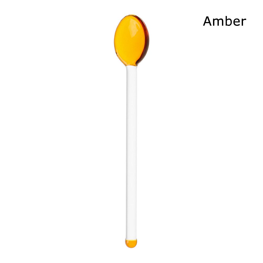 Новая красочная посуда Кофейные ложки Стеклянные ложки для чая с длинной ручкой