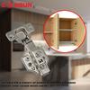 Stainless Steel 304 Hydraulic Buffer Soft Close Full Coverage 0 Crank Wardrobe Kitchen Cabinet Furniture Cabinet Hinge