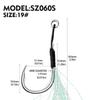 10pcs Strong Tied Hair Hook With Feather Iron Hook Sea Fishing Barbed Fishing Hook Fishing Tackle
