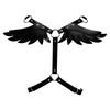 Women's Leather Angel Wings Punk Harness Top with Straps