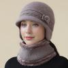 Новый стиль Женская зимняя шапка Защита ушей Теплый костюм Плюшевая подкладка из искусственного меха Теплые шапки для женщин Повседневная шапка из кроличьего меха Зимняя вязаная шапка
