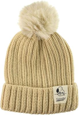 Вязаная шапка PEANUTS Snoopy бежевый [Anshapeau] [Peanuts] 475-1010 56.5~58.5см (СВОБОДНО)