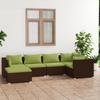 Day and Night - Day and Night Garden Furniture Set 6 Pieces and Brown Synthetic Rattan Cushions