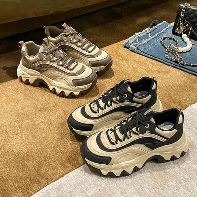 Спортивная обувь, женская весенне-летняя новая обувь на платформе, женские кроссовки для бега на толстой подошве, повседневная обувь