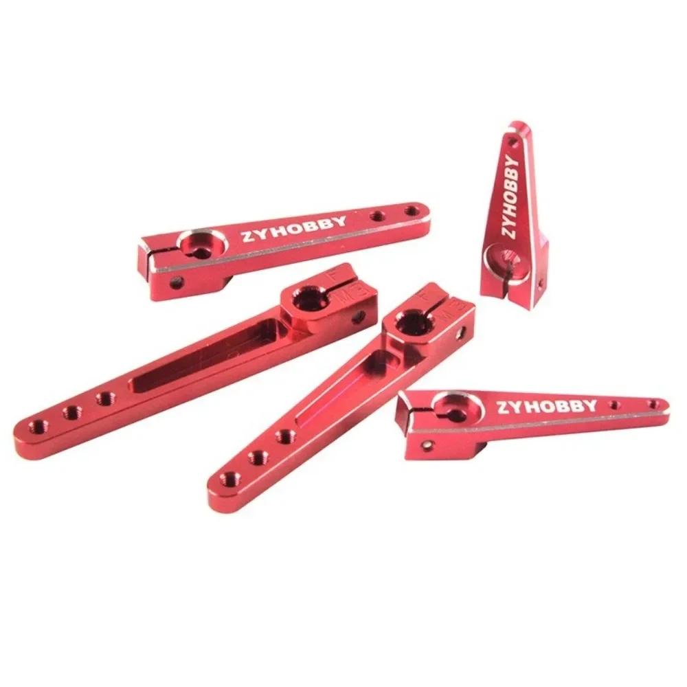 New Aluminum Alloy CNC Servo Arm 25T 1/1.25/1.5/1.75/2 Inch Servo Swing Arm Red Durable Steering Horn for RC Airplane