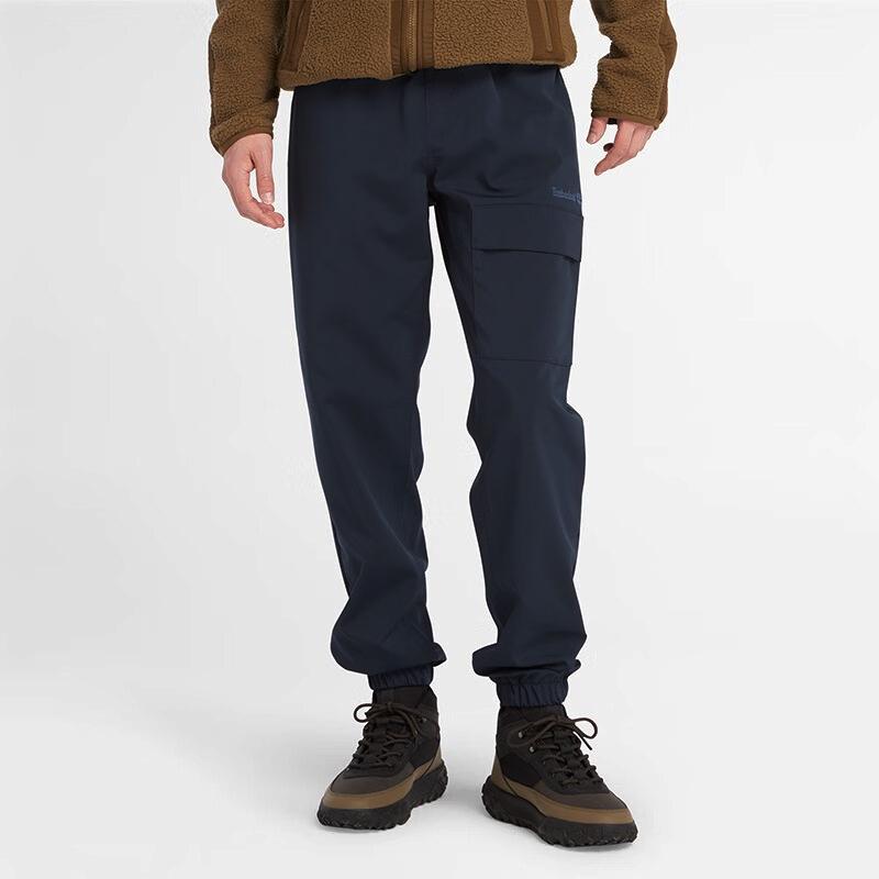 Timberland Solid Color Multi-Pocket Outdoor Water-Resistant Cuffed Casual Pants Men Pants Deep-Sapphire-Blue A6M59-433