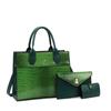 High Temperament Crocodile Pattern Handbag 2023 New Large-capacity Tote Bag European and American Retro Bag