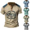 Муж. Футболка Футболки Графика Текст Черный Военный стиль Зеленый Бассейн Темно-серый 3D-печать Уличный стиль С короткими рукавами На пуговицах С принтом Одежда Классический