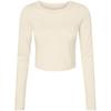 Womens/Ladies Micro-Rib Long-Sleeved Crop Top