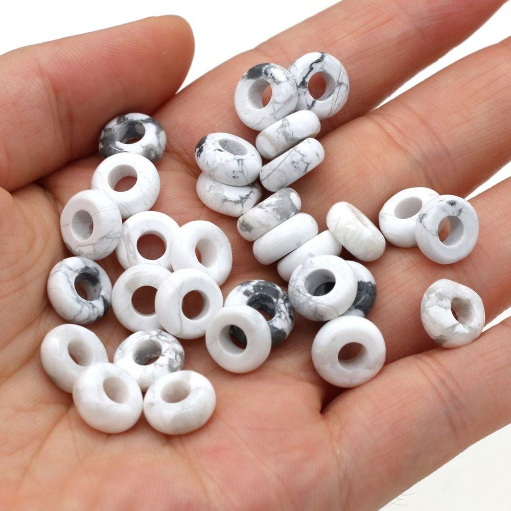 Agates Agates Stone Beads Colorful Lotus Perforated Beads Big Hole Loose Beads Girl Gifts