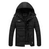 Winter Trendy Cold Proof Hood Jacket Outwear Washable Men Thermal Coat Solid Color for Outdoor Windproof Casual Male Outerwear