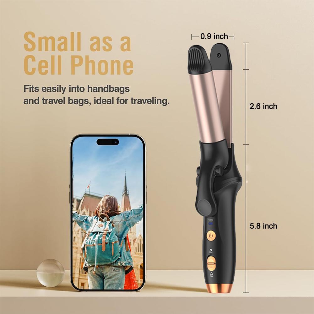 Мини беспроводной щипцы для завивки волос портативный выпрямитель для волос USB перезаряжаемый быстрый нагрев щипцы для завивки волос для путешествий