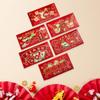 6 Pieces Chinese Year Red Envelopes Hong Bao Easy To Use Lovely Spring Festival Supplies