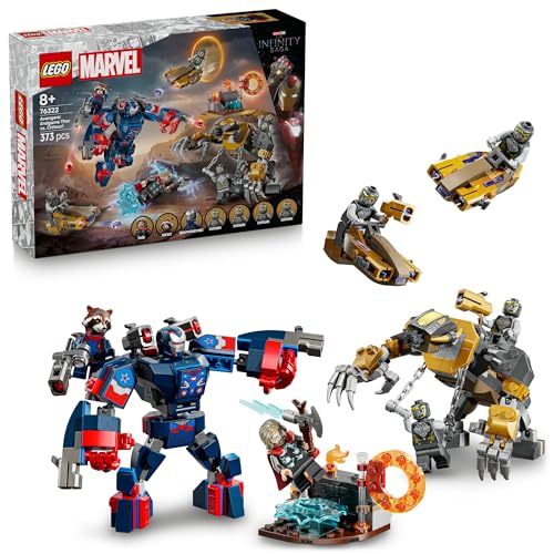 LEGO Marvel Мстители: Тор из Финала игры против. Игрушка Читаури, Подарок на день рождения, Строительные блоки, Мальчики и девочки, Возраст 8, 9 и 10 лет, Ученики начальной школы, Ма