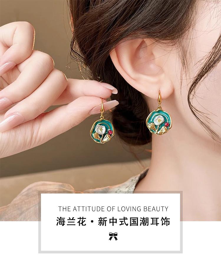 Monet Garden Oil Painting Style Earrings