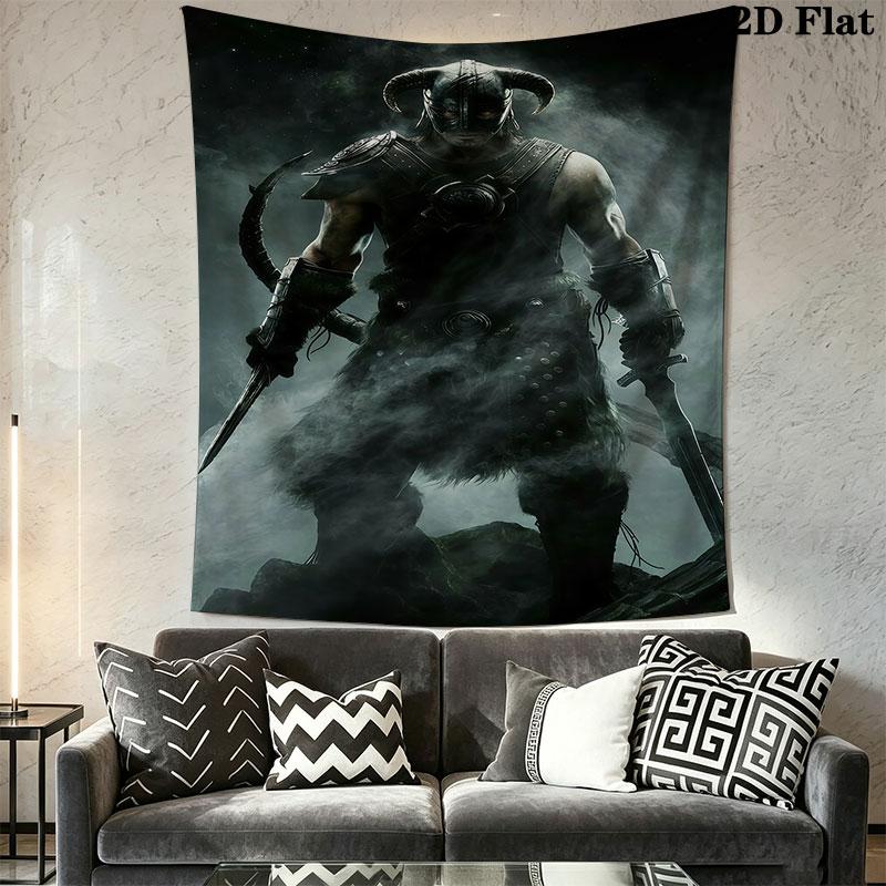 Tamriel Wall Hanging Printed Fabric Blanket Decorative Tapestries for Bedroom Living Room Home Decor