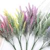 Искусственные цветы Флокированные устойчивые лавандовые связки искусственные растения свадебный букет для свадьбы в помещении на открытом воздухе для дома, кухни, офиса, декор