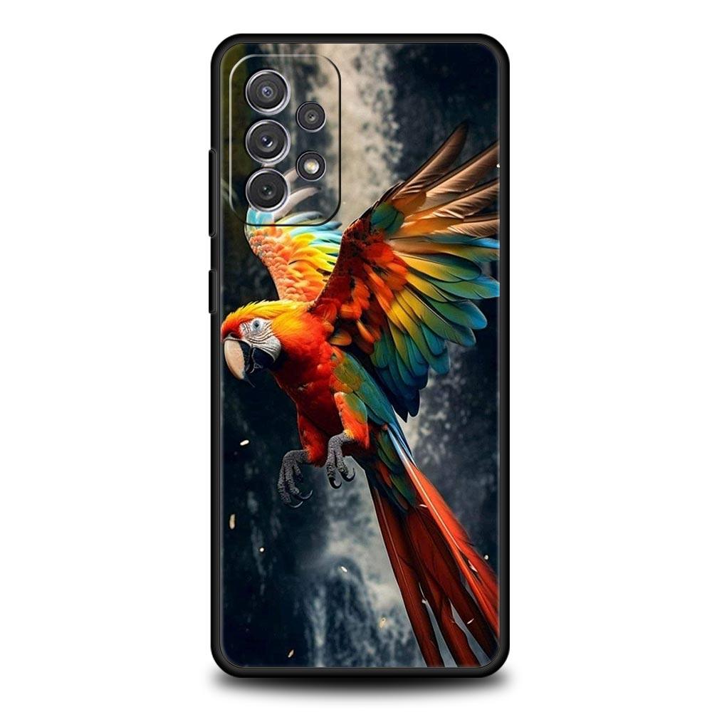 Parrot Bird Phone Case For Samsung Galaxy A17 A07 A55 A35 A25 A15 A05s A33 5G A31 A23 A21s A13 A41 A73 A53 A51 A71 A03s S10Cover
