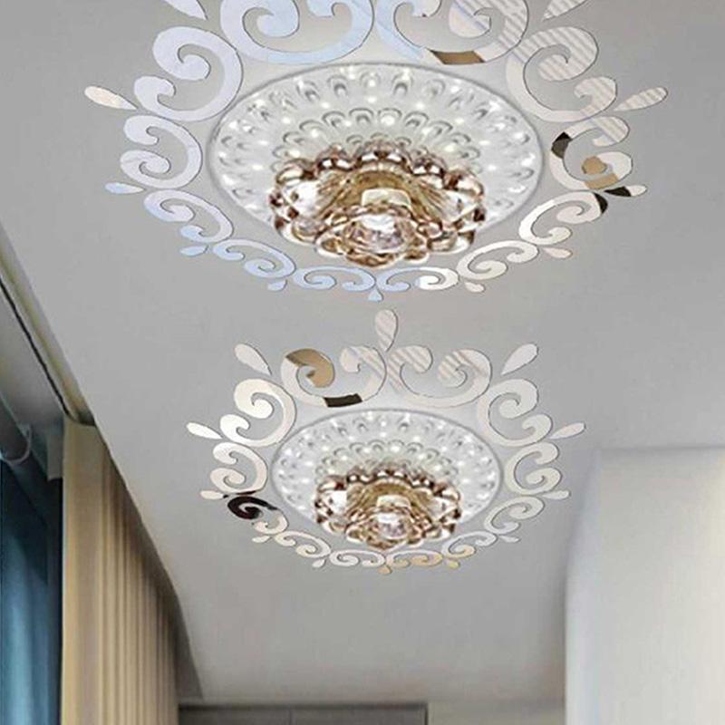 1Pc 3D Decoration Corridors Mural Bedroom Wall Sticker Modern Style DIY Ceilings Self-Adhesive Acrylic Mirror Living Room